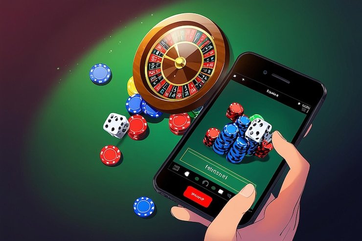 Pengguna menikmati hiburan sport dan casino online melalui perangkat mobile